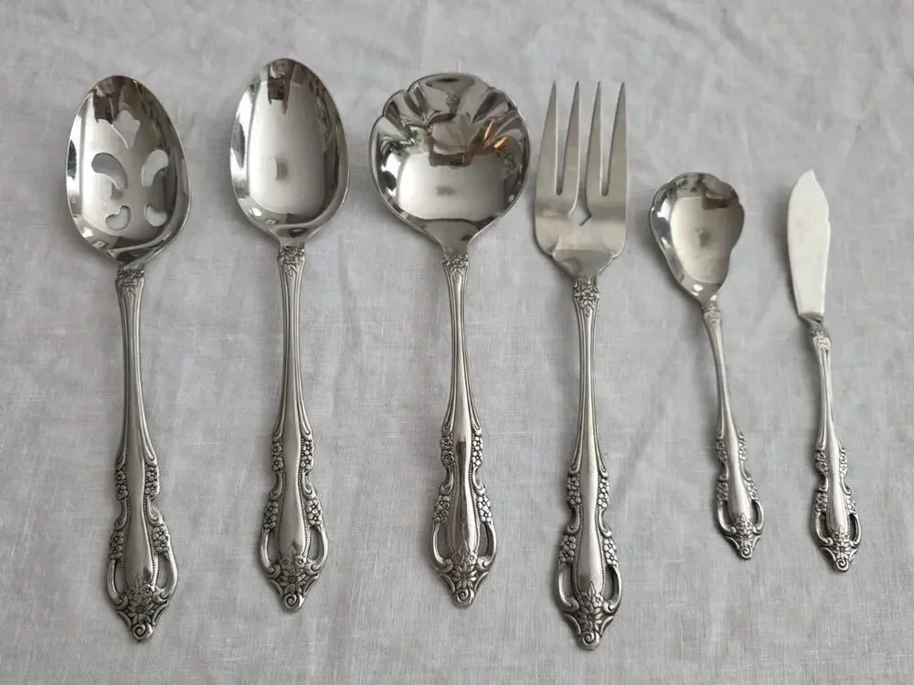 Oneida RAPHAEL Set of 6 Serving Pieces Stainless Flatware Lot